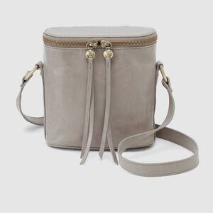 HOBO Gray Leather Crossbody Bag